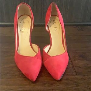 Guess Red Suede Pump